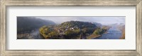 Framed Aerial view of an island, Harpers Ferry, Jefferson County, West Virginia, USA