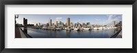 Framed Boats Moored at Inner Harbor, Baltimore, Maryland