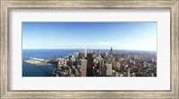 Framed View of Chicago from the air, Cook County, Illinois, USA 2010
