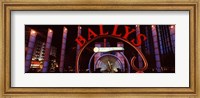 Framed Neon sign of a hotel, Bally's Las Vegas, Monorail Station, The Strip, Las Vegas, Nevada, USA