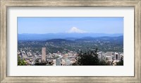 Framed High angle view of a city, Mt Hood, Portland, Oregon, USA 2010