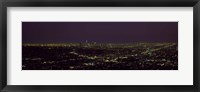 Framed High angle view of a cityscape, Los Angeles, California, USA