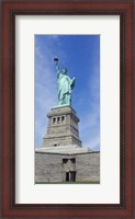 Framed Low angle view of a statue, Statue Of Liberty, Liberty Island, Upper New York Bay, New York City, New York State, USA
