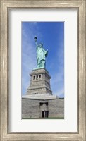 Framed Low angle view of a statue, Statue Of Liberty, Liberty Island, Upper New York Bay, New York City, New York State, USA