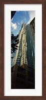 Framed Low angle view of an apartment, Wall Street, Lower Manhattan, Manhattan, New York City, New York State, USA
