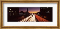 Framed Traffic on the road, City of Los Angeles, California, USA