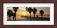 Framed Silhouette of a pier, San Clemente Pier, Los Angeles County, California