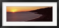 Framed Beach at sunset, Malibu Beach, Malibu, Los Angeles County, California, USA