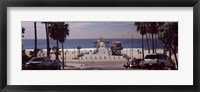 Framed Pier over an ocean, Manhattan Beach Pier, Manhattan Beach, Los Angeles County, California, USA