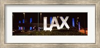 Framed Neon sign at an airport, LAX Airport, City Of Los Angeles, Los Angeles County, California, USA