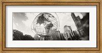 Framed Steel globe, Columbus Circle, Manhattan, New York City, New York State, USA