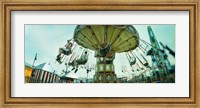 Framed Tourists riding on an amusement park ride, Lynn's Trapeze, Luna Park, Coney Island, Brooklyn, New York City, New York State, USA