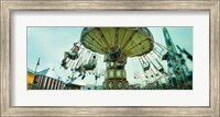 Framed Tourists riding on an amusement park ride, Lynn's Trapeze, Luna Park, Coney Island, Brooklyn, New York City, New York State, USA