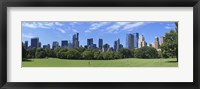 Framed Park with skyscrapers in the background, Sheep Meadow, Central Park, Manhattan, New York City, New York State, USA