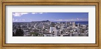 Framed High angle view of a city, Honolulu, Oahu, Honolulu County, Hawaii, USA