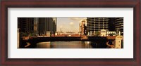 Framed Buildings at the waterfront, Marina Towers, Chicago River, Chicago, Cook County, Illinois, USA