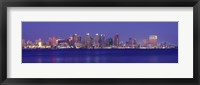 Framed San Diego in Bright Blue