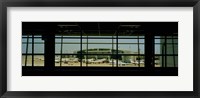 Framed Airport viewed from inside the terminal, Dallas Fort Worth International Airport, Dallas, Texas, USA