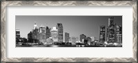 Framed City at the waterfront, Lake Erie, Detroit, Wayne County, Michigan, USA