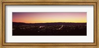 Framed City lit up at dusk, Silicon Valley, San Jose, Santa Clara County, San Francisco Bay, California