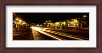Framed Streaks of lights on the road in a city at night, Lahaina, Maui, Hawaii, USA