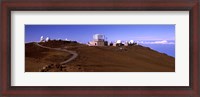 Framed Science city observatories, Haleakala National Park, Maui, Hawaii, USA