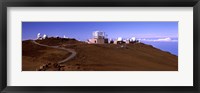 Framed Science city observatories, Haleakala National Park, Maui, Hawaii, USA