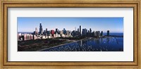 Framed Skyscrapers at the waterfront, Chicago Harbor, Lake Michigan, Chicago, Cook County, Illinois, USA 2011