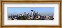 Framed Seattle city skyline and downtown financial building, King County, Washington State, USA 2010
