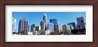 Framed Charlotte Skyline, North Carolina