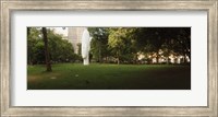 Framed Large head sculpture in a park, Madison Square Park, Madison Square, Manhattan, New York City, New York State, USA