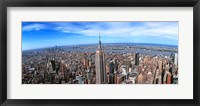 Framed Aerial view of New York City with empire state building, New York State