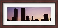 Framed Downtown skyline at dusk, Oklahoma City, Oklahoma, USA