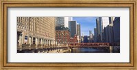 Framed Building at the waterfront, Merchandise Mart, Chicago River, Chicago, Cook County, Illinois, USA