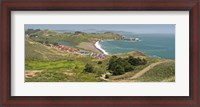 Framed High angle view of a coast, Marin Headlands, Rodeo Cove, San Francisco, Marin County, California, USA