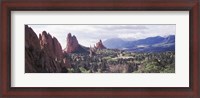 Framed Rock formations on a landscape, Garden of The Gods, Colorado Springs, Colorado