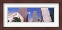 Framed Low angle view of Downtown skylines, Houston, Texas, USA