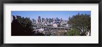 Framed Skyline with Highway Overpass, San Francisco