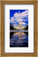 Framed Government building on the waterfront, Capitol Building, Washington DC