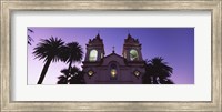 Framed Low angle view of a cathedral at night, Portuguese Cathedral, San Jose, Silicon Valley, Santa Clara County, California, USA