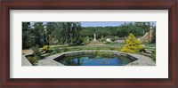 Framed Garden pond, English Walled Garden, Chicago Botanic Garden, Glencoe, Cook County Forest Preserves, Cook County, Illinois, USA