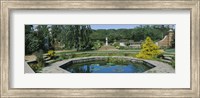 Framed Garden pond, English Walled Garden, Chicago Botanic Garden, Glencoe, Cook County Forest Preserves, Cook County, Illinois, USA