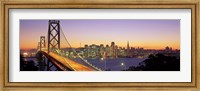 Framed San Francisco Bay Bridge At Dusk, California