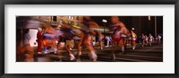 Framed Blurred Motion Of Marathon Runners, Houston, Texas, USA