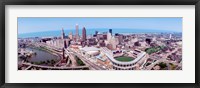 Framed Aerial View Of Jacobs Field, Cleveland, Ohio, USA
