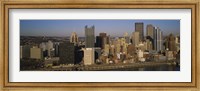 Framed High angle view of buildings in a city, Pittsburgh, Pennsylvania, USA