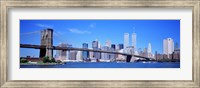 Framed New York Skyline with Twin Towers