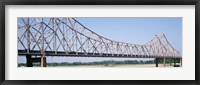 Framed USA, Missouri, St. Louis, Martin Luther King Jr Memorial Bridge over Mississippi River