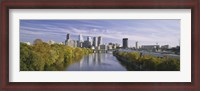 Framed Reflection of buildings in water, Schuylkill River, Northwest Philadelphia, Philadelphia, Pennsylvania, USA