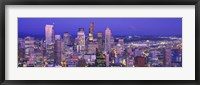 Framed USA, Washington, Seattle, cityscape at dusk